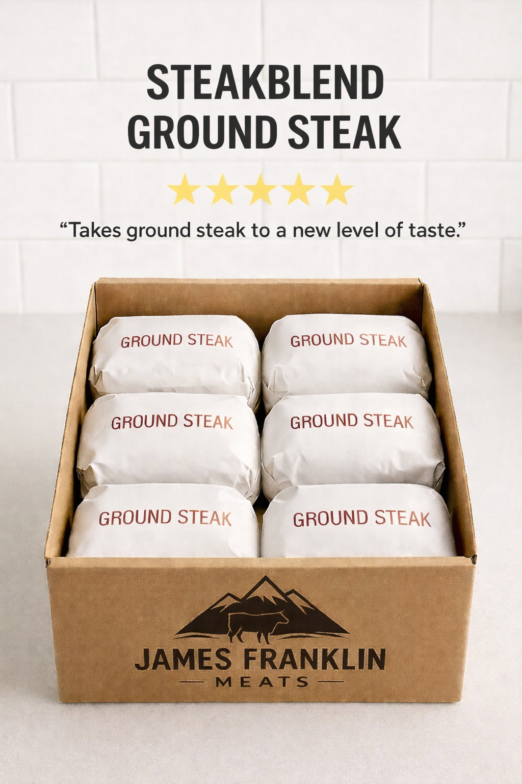 STEAKBLEND Ground Steak - Premium Blend - 40 Pound Box